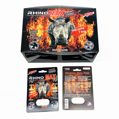 kopen Gepersonaliseerde Rhino 69 Verbetering Pill Paper Packaging Box voor veilige droge opslag online manufacture