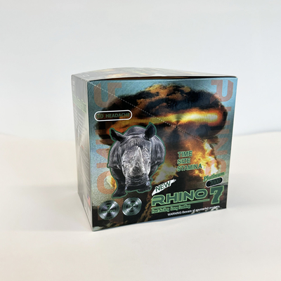 Gepersonaliseerde Rhino 69 Male Verbetering Pillen opslagdoos Door lens voor een effectieve verpakking