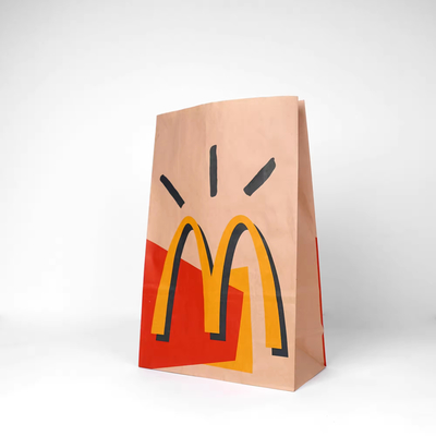 Op maat gedrukte papieren broodjeszakken Fast Food papieren zak Eco-vriendelijk